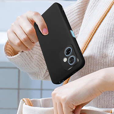 Avizar Coque pour Xiaomi Redmi Note 12 5G Silicone Semi-rigide Finition Soft-touch  Noir pas cher