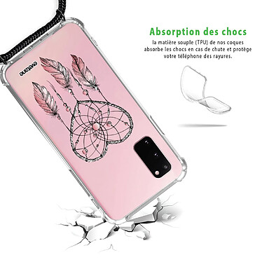 Avis Evetane Coque cordon Samsung Galaxy S20 Dessin Attrape coeur