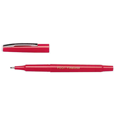 PILOT Feutre extra fin Fineliner extra fin 0,4 mm rouge x 12