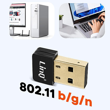 Acheter LinQ Clé USB WiFi 150Mbps Adaptateur Réseau Ultra-Compact  Noir