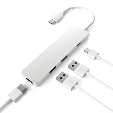 Satechi Multiports Slim USB-C Argent