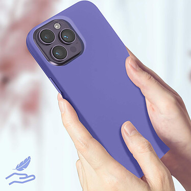 Acheter Avizar Coque pour iPhone 14 Pro Max Silicone Semi-rigide Finition Soft-touch Fine  violet