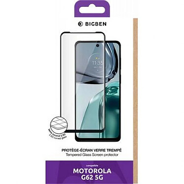 Avis BigBen Connected Protège écran pour Motorola G62 en Verre trempé 2.5D Anti-rayures Noir transparent
