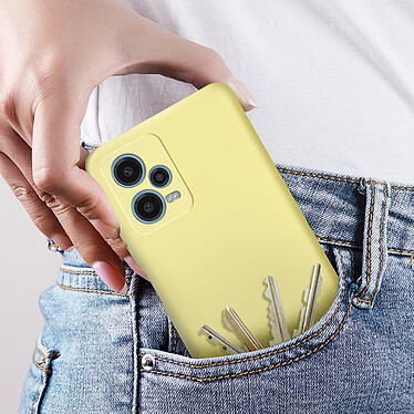 Avizar Coque pour Xiaomi Redmi Note 12 5G Silicone Semi-rigide Finition Douce au Toucher Fine  Jaune pas cher