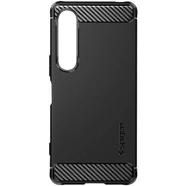 Spigen SGP Coque pour Sony Xperia 1 VI Silicone Antichoc Design Carbone Noir