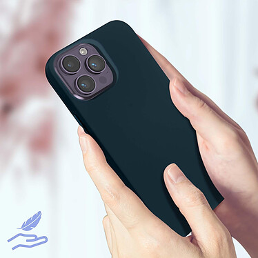 Acheter Avizar Coque pour iPhone 14 Pro Silicone Semi-rigide Finition Soft-touch Fine  bleu nuit