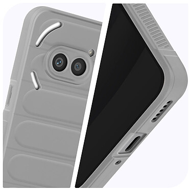 Avizar Coque pour Nothing Phone 2a Antichoc Silicone Motif texturé 3D Gris pas cher