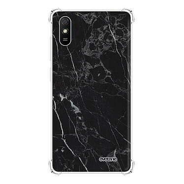 Evetane Coque Xiaomi Redmi 9A anti-choc souple angles renforcés transparente Motif Marbre noir