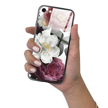 LaCoqueFrançaise Coque iPhone 7/8/ iPhone SE 2020/ 2022 Coque Soft Touch Glossy Fleurs roses Design pas cher