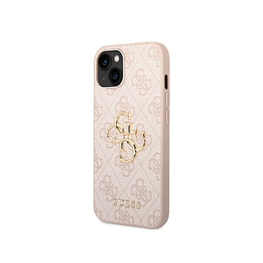 Guess Coque pour Apple iPhone 15 PU 4G Big Rose