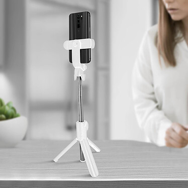 Acheter Avizar Perche Selfie avec Trépied Télécommande Bluetooth Bras Extensible 68 cm - Blanc