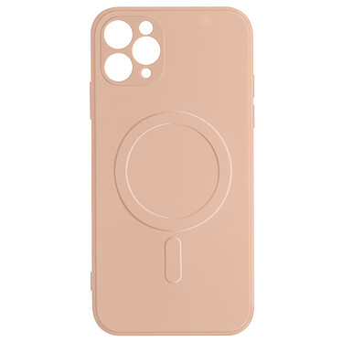 Avizar Coque Magsafe iPhone 11 Pro Silicone Souple Intérieur Soft-touch Mag Cover rose gold