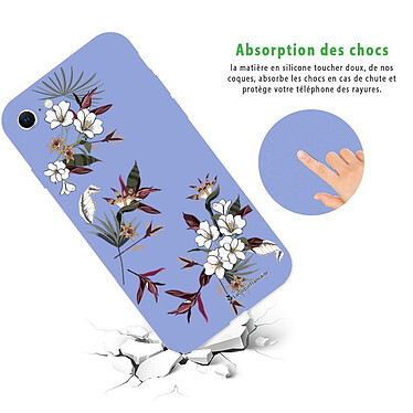 Avis LaCoqueFrançaise Coque iPhone 7/8/ iPhone SE 2020 Silicone Liquide Douce lilas Fleurs Sauvages