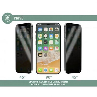 Avis Force Glass Protection d'écran pour iPhone 15 Pro en Verre Organique 2.5D Privé Noir transparent