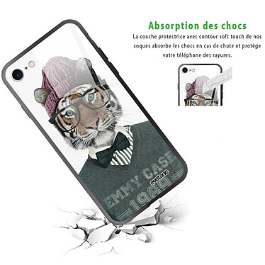 Avis Evetane Coque iPhone 7/8/ iPhone SE 2020/ 2022 Coque Soft Touch Glossy Tigre Fashion Design