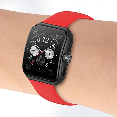 Avis Avizar Bracelet pour Oppo Watch 3 Pro Silicone Soft-Touch Sange à Trous  rouge