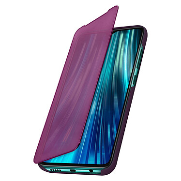 Avizar Housse Xiaomi Redmi Note 8 Pro Clapet translucide Miroir Support Vidéo violet pas cher