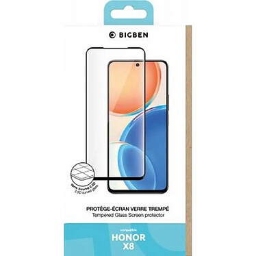 BigBen Connected Protège écran pour Honor X8 en Verre trempé 2.5D Anti-rayures Transparent pas cher