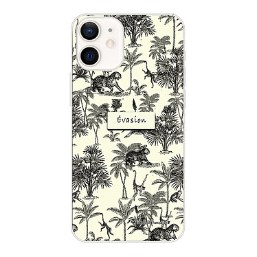 LaCoqueFrançaise Coque iPhone 12 mini silicone transparente Motif Botanic Evasion ultra resistant