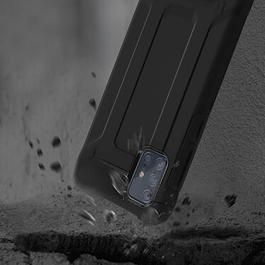 Avis Avizar Coque Samsung Galaxy A71 Design Relief Bi-matière Antichute 1,8m Noir