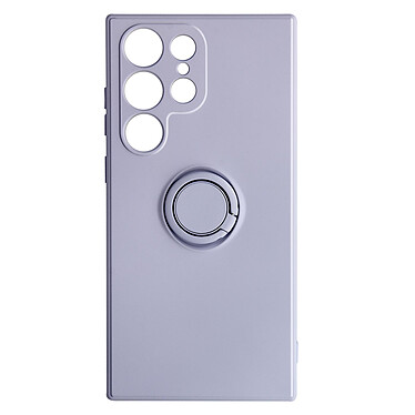 Avizar Coque Silicone pour Samsung Galaxy S23 Ultra Soft touch avec Bague Support  Violet