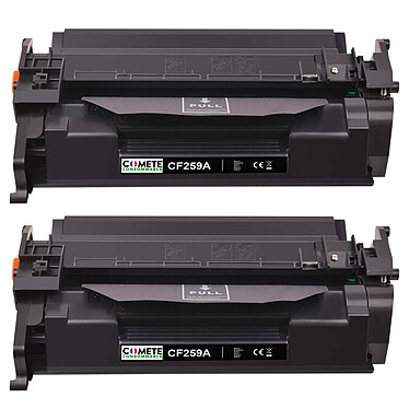 2 Cartouches de toner compatible avec HP CF259A 59A Noir