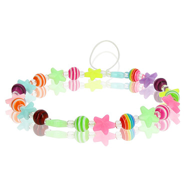 Avizar Bijou de Téléphone Bracelet à Étoiles et Perles multicolore Collection Summer pas cher
