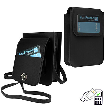 Acheter Avizar Pochette Bandoulière Smartphone avec Rangement carte Sangle 135cm  noir