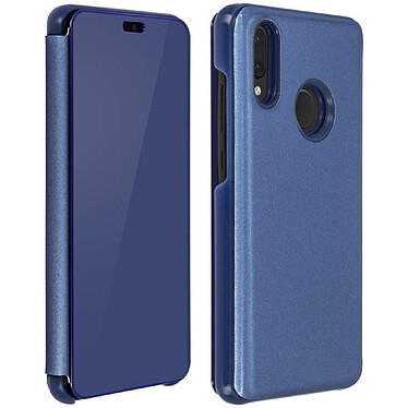 Avizar Housse Huawei P20 Lite Etui folio Miroir Clapet Coque Fonction Support bleu