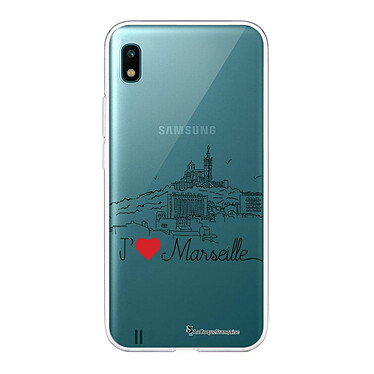 LaCoqueFrançaise Coque Samsung Galaxy A10 360 intégrale transparente Motif J'aime Marseille Tendance
