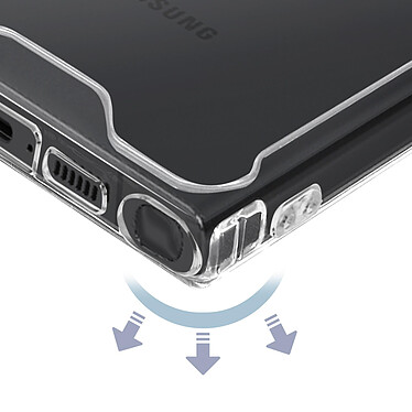Acheter Avizar Coque pour Samsung Galaxy S23 Ultra Dos Rigide Coins Bumper Antichoc  Transparent