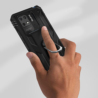 Avis Avizar Coque pour Xiaomi Redmi 10C Antichoc Bi-matière Bague Support Vidéo  noir