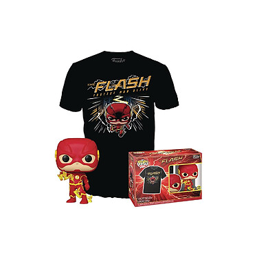 DC Comics - Set figurine et T-Shirt POP! & Tee The Flash - Taille L