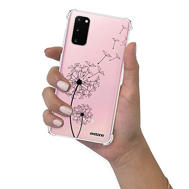 Evetane Coque Samsung Galaxy S20 anti-choc souple angles renforcés transparente Motif Pissenlit pas cher