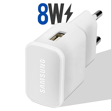Avis Chargeur secteur Samsung USB 8W avec Câble USB vers USB-C Blanc