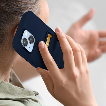 Avis Avizar Coque pour iPhone 14 Plus Silicone Souple Porte-carte Fine Légère  bleu
