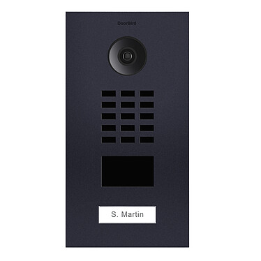 Doorbird - Portier vidéo IP avec lecteur de badge RFID saillie - D2101V-RAL7016-V2-SP Anthracite