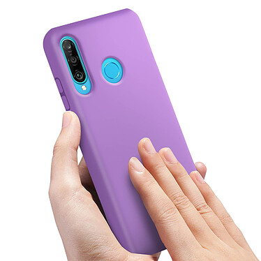 Avizar Coque Huawei P30 Lite Silicone Semi rigide Mat Finition Soft Touch violet pas cher