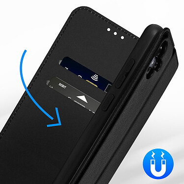Avizar Housse pour Samsung Galaxy A04e Clapet Magnétique Porte-carte Support vidéo  Noir pas cher