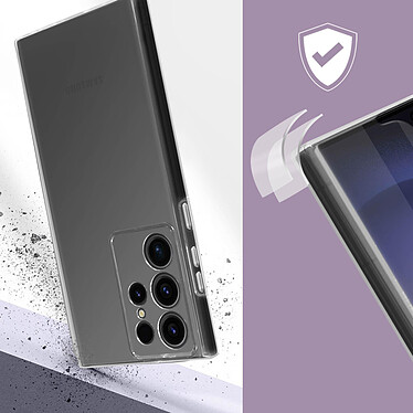 Avis Avizar Coque Intégrale pour Samsung Galaxy S23 Ultra Arrière Rigide Transparent et Avant Souple  Transparent