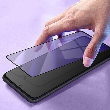 Avizar Protège écran pour Samsung Galaxy A52 et A52s Anti-lumière Bleue Noir pas cher