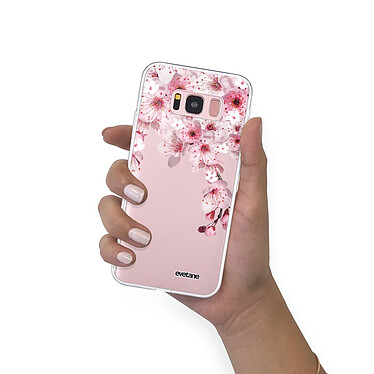 Evetane Coque Samsung Galaxy S8 360 intégrale transparente Motif Cerisier Tendance pas cher