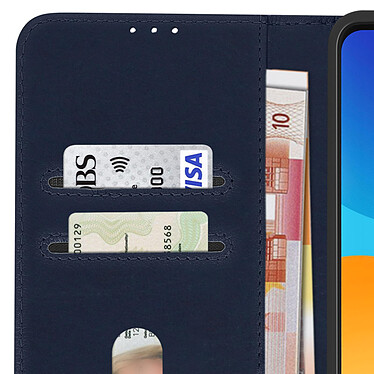 Avizar Étui Huawei P smart 2021 Protection avec Porte-carte Fonction Support Bleu nuit pas cher