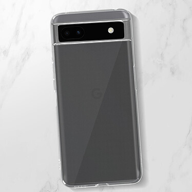 Avizar Coque pour Google Pixel 6a Silicone Souple et Film Verre Trempé 9H  transparent pas cher