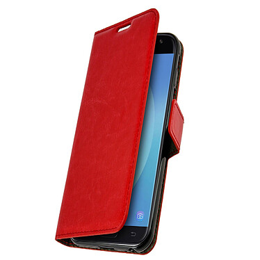 Avizar Etui folio Rouge Éco-cuir pour Samsung Galaxy J3 2017