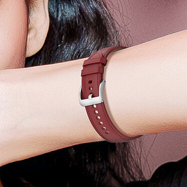 Avis Avizar Bracelet en Cuir Véritable pour Samsung Galaxy Watch 3 45mm / Galaxy Watch 46mm / Huawei Watch GT 3 et GT 2 46mm - Rouge