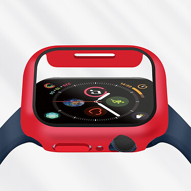 Avizar Coque Apple Watch Serie 7 (41mm) Rigide Finition Soft-touch Enkay rouge pas cher
