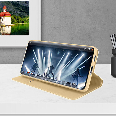 Avis Dux Ducis Housse pour Samsung Galaxy S21 Ultra Étui Porte-carte Fonction Support Vidéo  Or