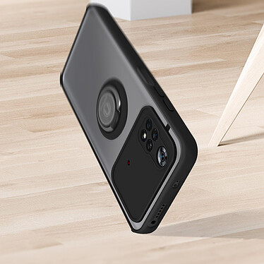 Acheter Avizar Coque pour Xiaomi Poco M4 Pro Bi-matière Bague Métallique Support Vidéo  Noir