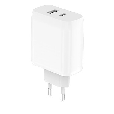 Myway Chargeur Secteur GAN Double Connecteur USB-C 45W - USB-A 12W Blanc